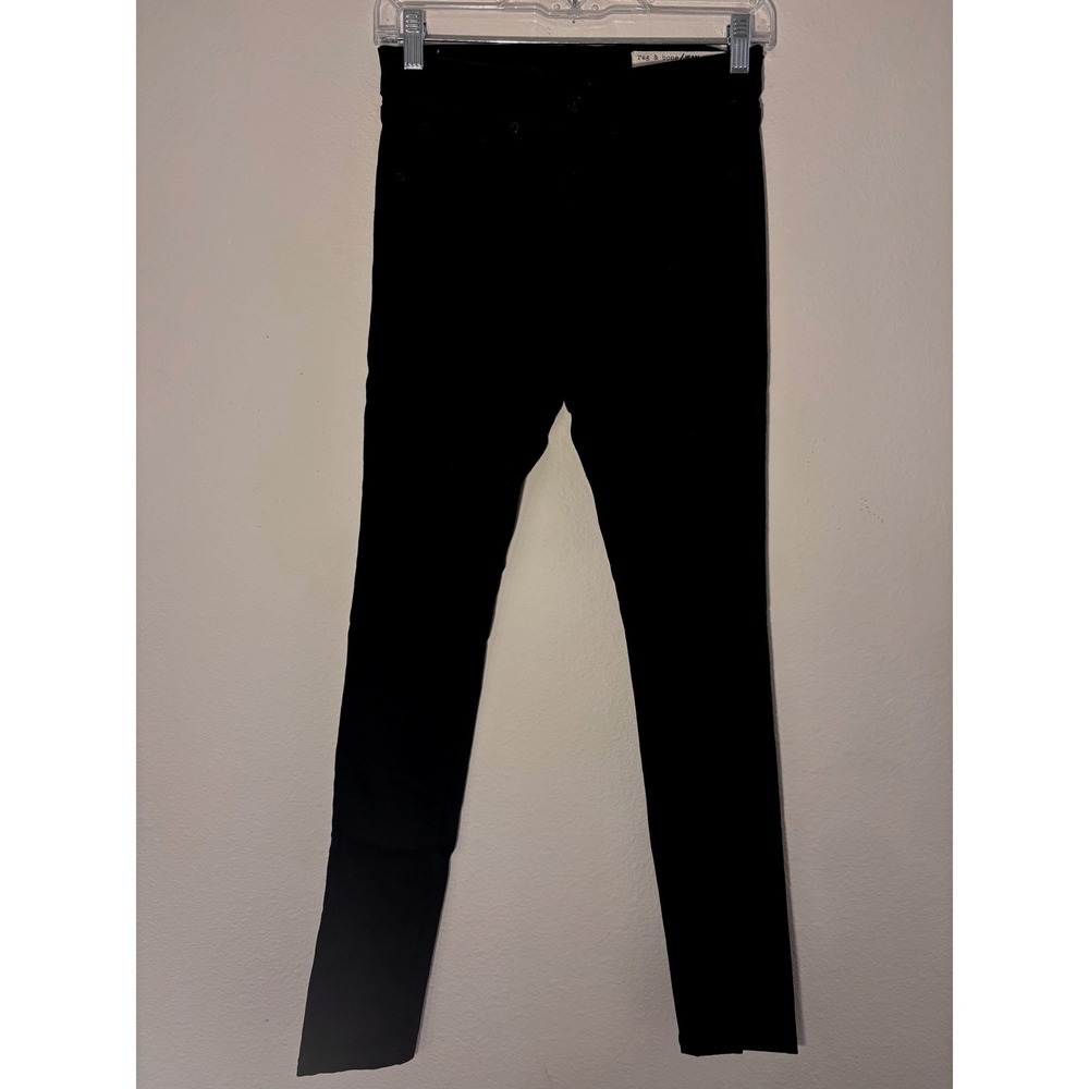 Rag & Bone 10 Inch Skinny Jeans Black High Rise Modal Blend Size 25 W1532I769BLK
